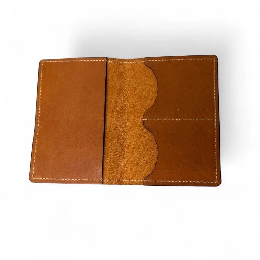 Brown leather TACTILE craftworks Manhattan Map passport holder Wallet unisex